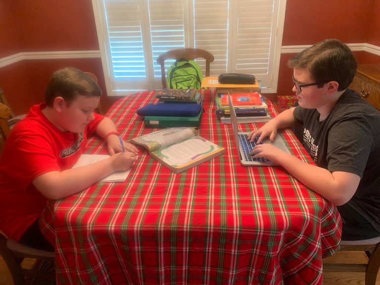 Parents describe the transition to remote learning for Diocese of