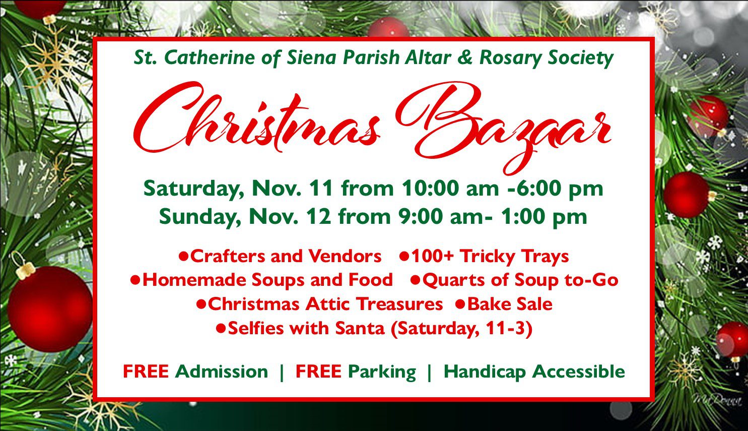 Christmas Bazaar Diocese Of Scranton