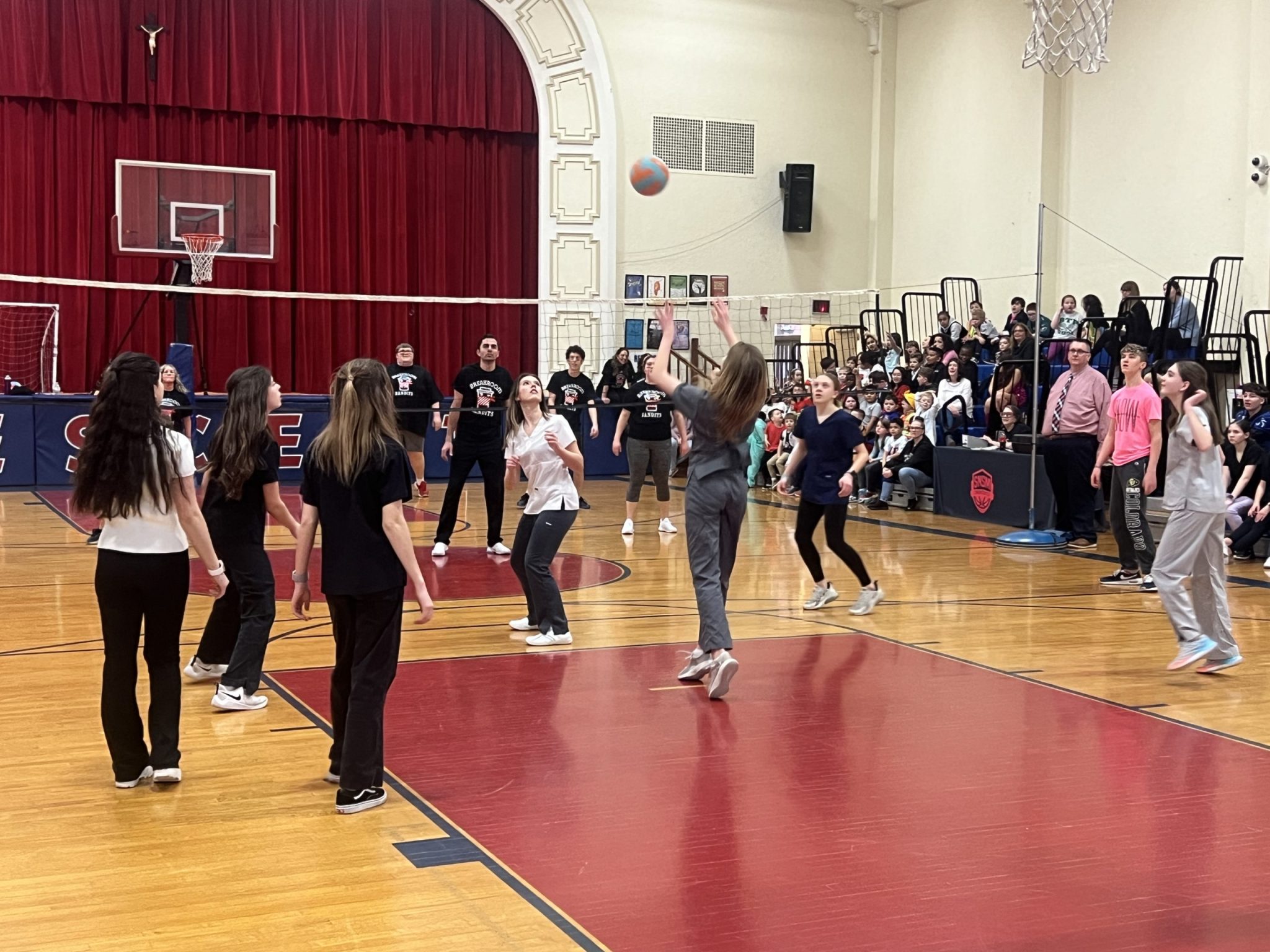 Faculty ‘gets in the game’ to celebrate Catholic Schools Week in Wilkes