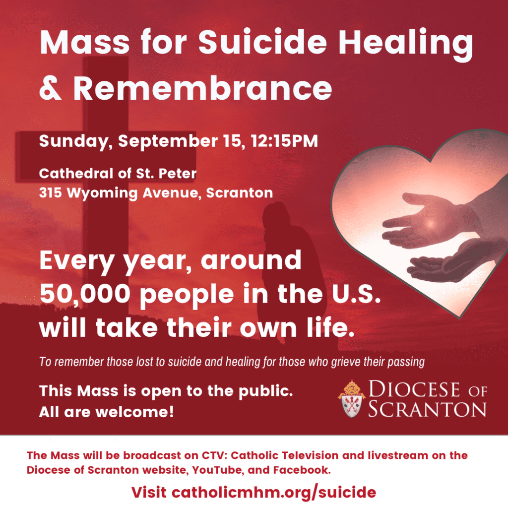 Mass for Suicide Healing and Remembrance to be held Sept. 15 Diocese